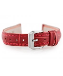 Pacific W64 leather watch strap - red - 14mm