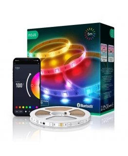 LED strip set with Bluetooth controller and power supply, RGB, 5m, 24W, TUYA / Smart Life, NOUS