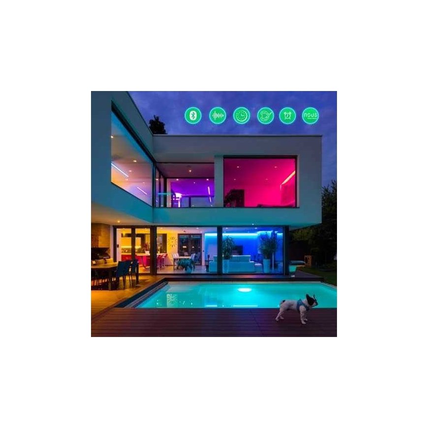 LED strip set with Bluetooth controller and power supply, RGB, 5m, 24W, TUYA / Smart Life, NOUS – 4