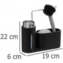 5five Simply Smart Liquid Dish Dispenser + Brush + Wire, Black 5five Simply Smart Liquid Dish Dispenser + Brush + Wire, Black