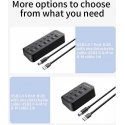 PREMIUMCORD Hub USB 3.2, 4 prievadų su prievadų jungikliais, 5G SuperSpeed, juoda PREMIUMCORD Hub USB 3.2, 4 prievadų su prievadų jungikliais, 5G SuperSpeed, juoda