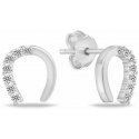 Brilio Silver Silver horseshoe earrings with zircons EA1061W Brilio Silver Silver horseshoe earrings with zircons EA1061W
