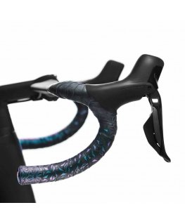 SUPACAZ Super Sticky Kush - Star Fade - Oil Slick + Oil Slick Plugs handlebar tape with plugs