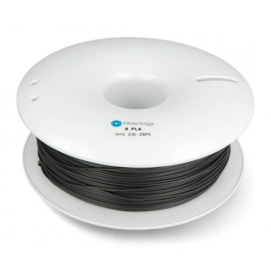 3D spausdinimo medžiaga R PLA iš 100% perdirbto plastiko antracito spalva 1.75mm 0.85kg Fiberlogy – 4