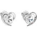Evolution Group Sidabrinis auskarai su Swarovski baltas širdele 31259.1 Evolution Group Sidabrinis auskarai su Swarovski baltas širdele 31259.1