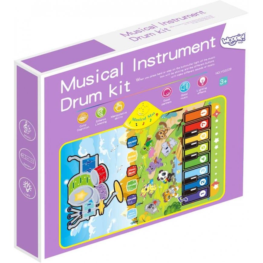 WOOPIE musical mat Animals Interactive piano and drums 2in1 – 3