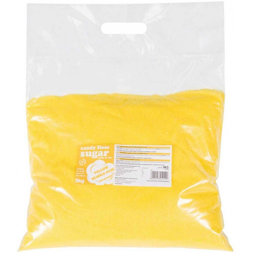 Gsg24 Colored yellow cotton candy with bubble gum flavor 5kg – 2