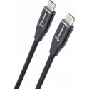 PremiumCord PREMIUMCORD cable USB-C M/M, 240W 480Mbps black cotton braid, 2m