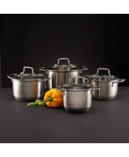 Hugo Plus 8-piece AMBITION stainless steel cookware set