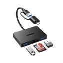 Ugreen Atminties kortelių Micro SD, SD skaitytuvas USB 3.0/USB-C OTG su 2xUSB-A prievadais Ugreen Atminties kortelių Micro SD, SD skaitytuvas USB 3.0/USB-C OTG su 2xUSB-A prievadais