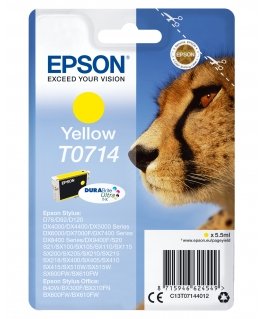 Epson Yksittäispakkaus, keltainen T0714 DURABrite Ultra -muste