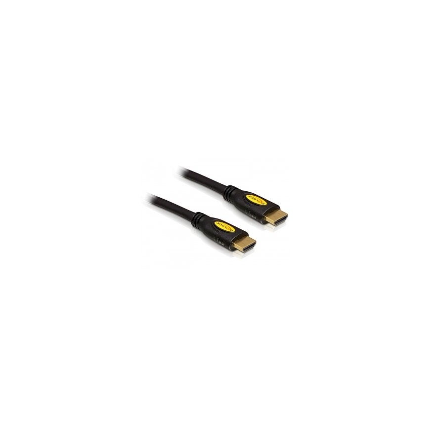 DeLOCK HDMI 1.4 Cable 2.0m male / male HDMI-kaapeli 2 m HDMI-tyyppi A (vakio) musta