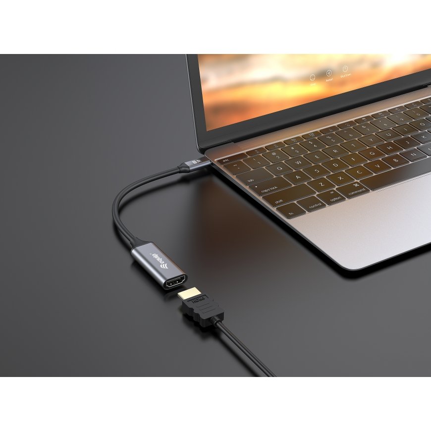 Equip 133491 videokaabliadapter 0,15 m USB tüüp-C HDMI Must, Hall – 2