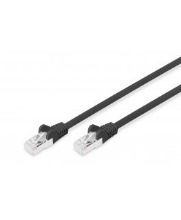 Digitus DB-160144-100-S tinklo kabelis Juoda 10 m Cat6 SF/UTP (S-FTP)