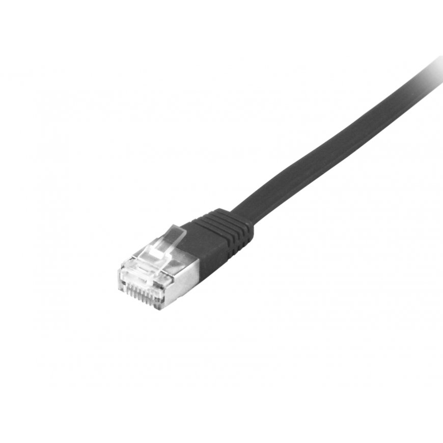 Equip Cat.6A U/FTP Flat Patch Cable, 0.5m, black – 2