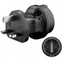 Goobay 95307 elektripistiku adapter Tüüp F Tüüp G (UK) Must