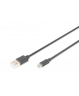 Digitus AK-300110-018-S USB-kaapeli USB 2.0 1,8 m USB A Micro-USB B musta