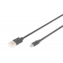 Digitus AK-300110-018-S USB kabelis USB 2.0 1,8 m USB A Micro-USB B Juoda Digitus AK-300110-018-S USB kabelis USB 2.0 1,8 m USB A Micro-USB B Juoda