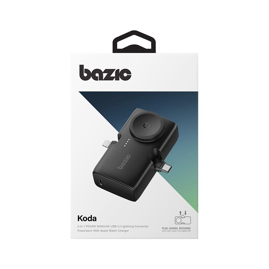 PowerBank 3in1 Bazic Koda 5000mAh PD20W USB-C|Lightning black – 2