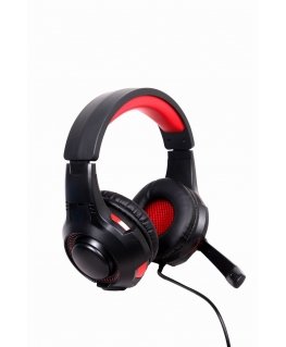 Gembird GHS-U-5.1-01 headphones/headset Wired Head-band Gaming Black, Red