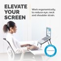 Fellowes 8212001 klēpjdatoru statīvs Portatīvā datora statne Melns, Pelēks 43,2 cm (17") Fellowes 8212001 klēpjdatoru statīvs Portatīvā datora statne Melns, Pelēks 43,2 cm (17")