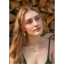 Agate Double Heart Silver Necklace AGS1552 Agate Double Heart Silver Necklace AGS1552