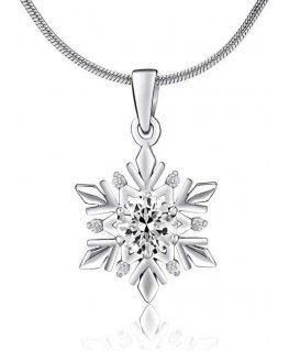 Silvego Silver pendant Snowflake with Swarovski zircons JJJP0811