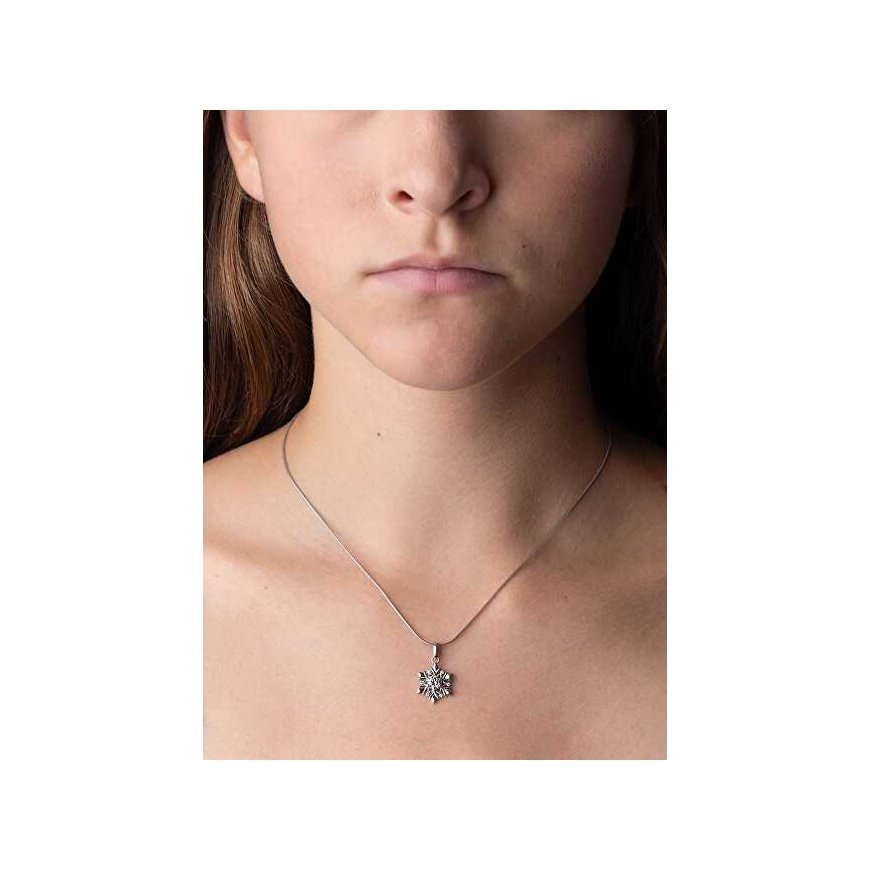 Silvego Silver pendant Snowflake with Swarovski zircons JJJP0811 – 2