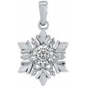 Silvego Silver pendant Snowflake with Swarovski zircons JJJP0811 Silvego Silver pendant Snowflake with Swarovski zircons JJJP0811