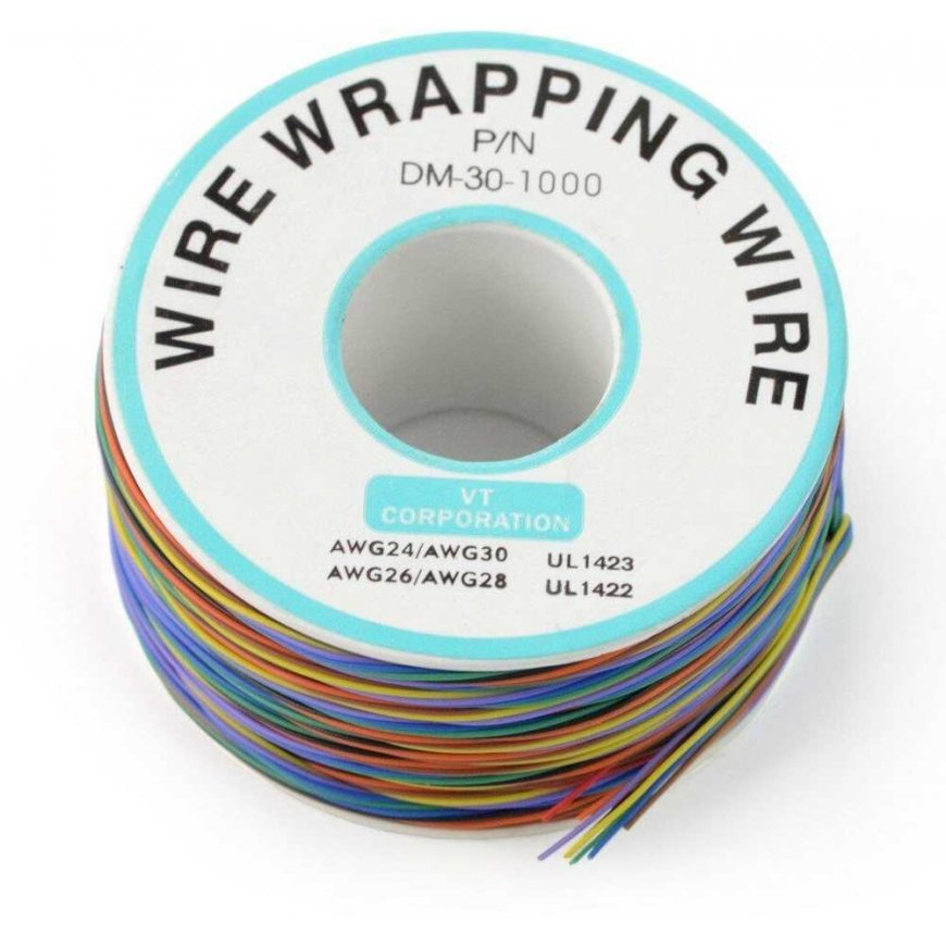 Alkuperäinen PVC-lanka 0,25 mm AWG30 - 8 väriä - rulla 250 m