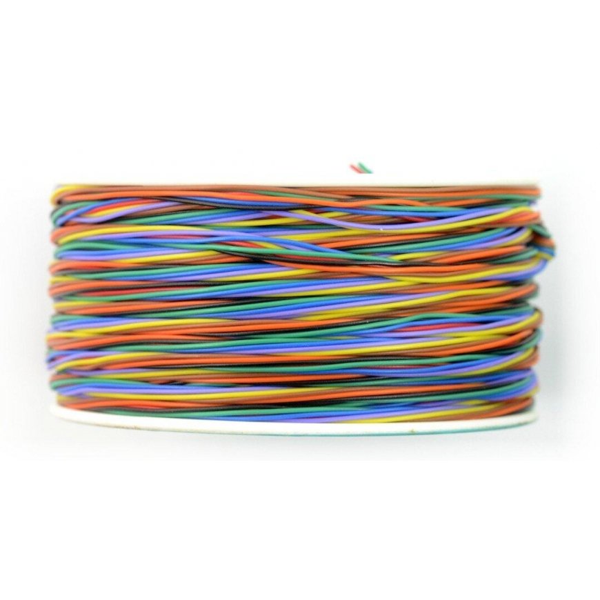 Alkuperäinen PVC-lanka 0,25 mm AWG30 - 8 väriä - rulla 250 m – 2