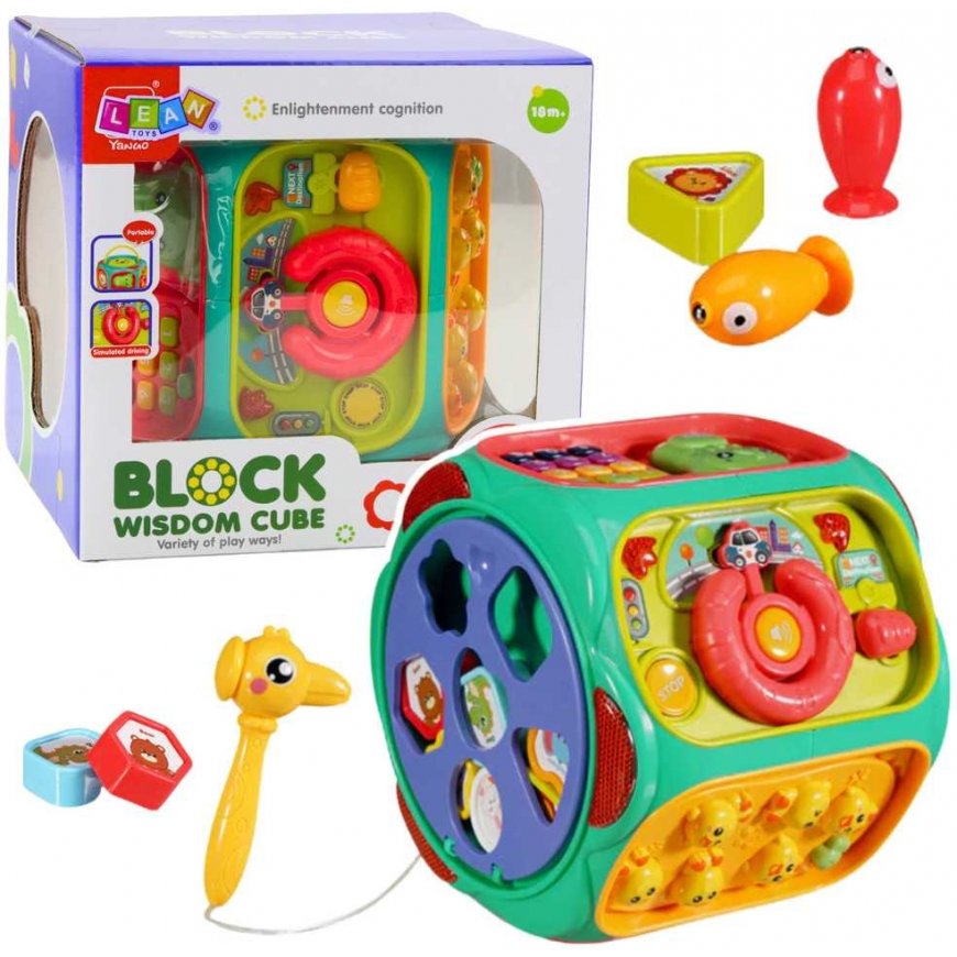 Lean Toys Interactive Educational Cube 8-in-1 – 3