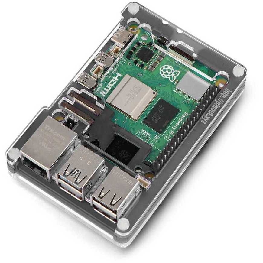Pibow Coupe 5 - kotelo Raspberry Pi 5:lle - Ninja - PiMoroni PIM677