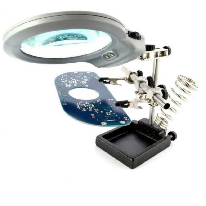 Oem Mounting Handle - Holder with Magnifying Glass and LED Light - ZD10M – 2