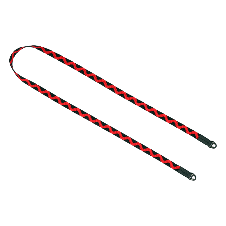 ARTISANARTIST Artisan & Artist I ACAM-318 I Silk Camera Strap w/ Traditional Japanese Pattern (Long) Black/Red