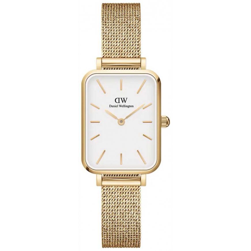 Naisten rannekello DANIEL WELLINGTON Quadro Pressed Evergold 20mm DW00100556 + LAATIKKO (zw520a)