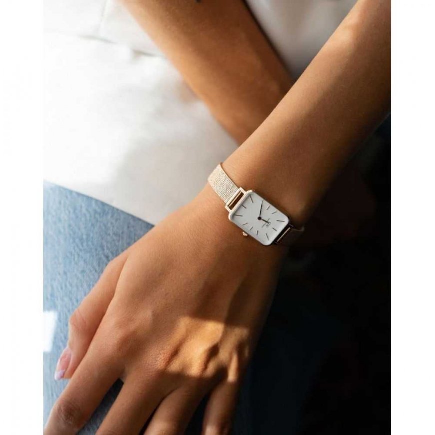 Moteriškas laikrodis DANIEL WELLINGTON Quadro Pressed Evergold 20mm DW00100556 + BOX (zw520a) – 5
