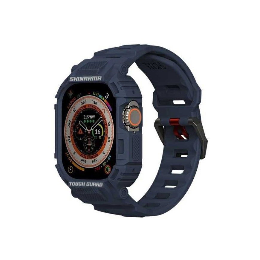 Skinarma ranneke+kotelo Mecha 2in1 Apple Watch 49mm sininen