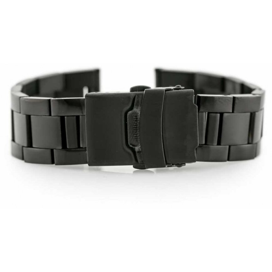 Bransoleta Pacific M1 - Solid Steel - juoda 20mm