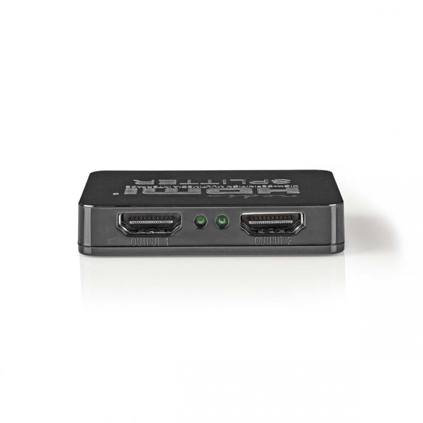 Nedis VSPL34002BK видео разветвитель HDMI 2x HDMI – 2