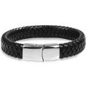 Troli Men's black leather bracelet Troli Men's black leather bracelet