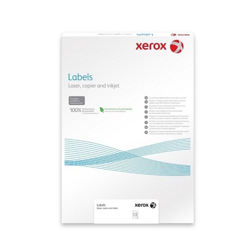 Xerox PNT -tarra - kiiltävävalkoinen (229 g/100 arkkia, A4) – 2
