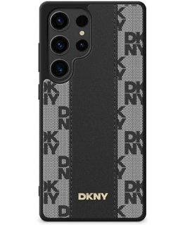 DKNY Leather Checkered Pattern MagSafe Samsung Galaxy S25 dėklas telefonui juodos spalvos