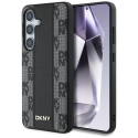 DKNY Leather Checkered Pattern MagSafe Samsung Galaxy S25 phone case black DKNY Leather Checkered Pattern MagSafe Samsung Galaxy S25 phone case black