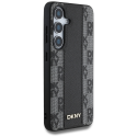 DKNY Leather Checkered Pattern MagSafe Samsung Galaxy S25 dėklas telefonui juodos spalvos DKNY Leather Checkered Pattern MagSafe Samsung Galaxy S25 dėklas telefonui juodos spalvos