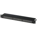 Helos patch panel Cat 6A 19" 1U 24 port black