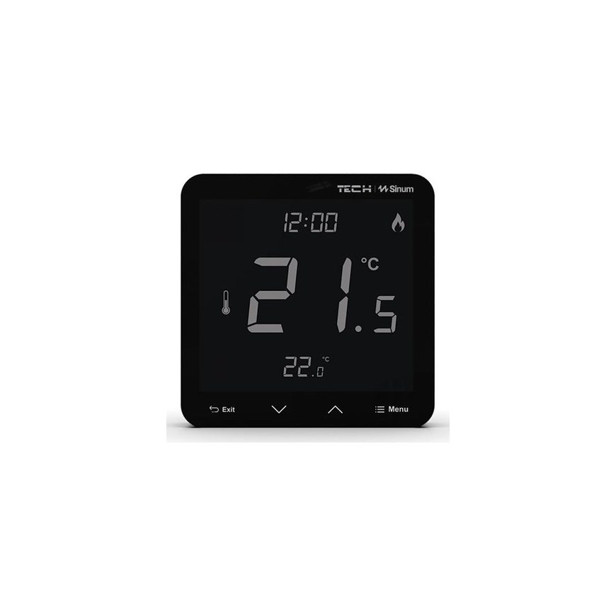 Tech Controllers Wired room thermostat sinum black R-S3 Tech Controllers – 2