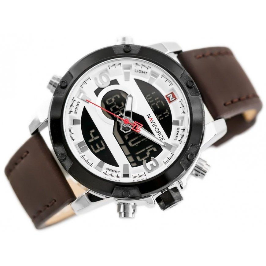 NAVIFORCE MEN'S WATCH - NF9097 (zn043a) - brown/silver – 2