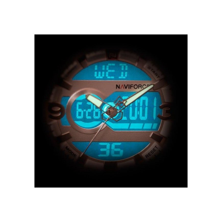 NAVIFORCE MEN'S WATCH - NF9097 (zn043a) - brown/silver – 4