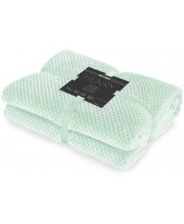 DecoKing Blanket HENRY mint embossed jacquard style modern 220x240